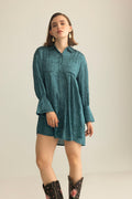 The Elowen Belle Woven Dress in Kayaking
