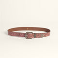 Loyal West Sophia Belt-Pink Floral Leather