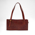 Loyal West MIVVA HANDTOOLED MINI BAG - SOFT WALNUT LEATHER
