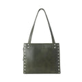 Myra Zidana Aria Amethyst Veg Tanned Leather Tote Bag in Dark Fern