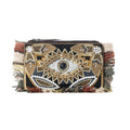 Myra Eye of the Storm Beaded Pouch in Desert Black